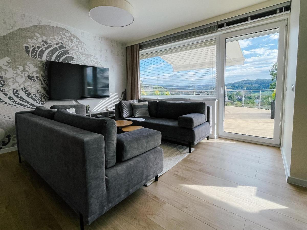Penthouse Sloneczna Rapsodia - Blisko Parku Zdrojowego - Duzy Taras Na Dachu - Piekny Widok - Winda - Garaz Apartamento Rabka Exterior foto